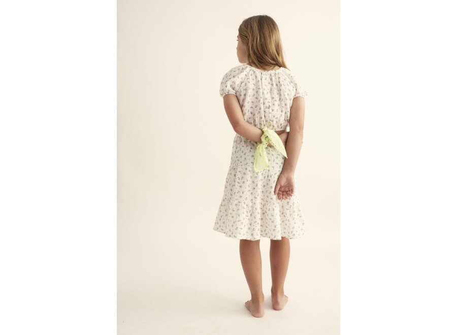 Cozmo | Judy Organic Floral Gauze Top Ivory