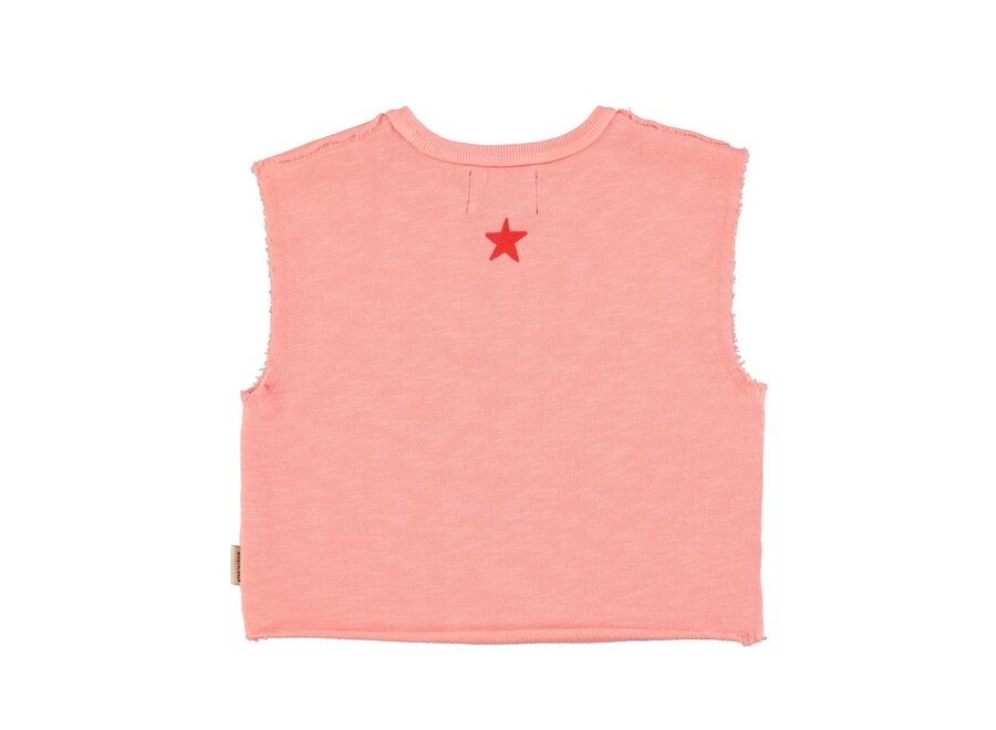 Piupiuchick | Sleeveless T¬¥Shirt Pink "Camp Tapawingo" Print