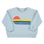 Piupiuchick | Sweatshirt Light Blue Multicolor Wave Print