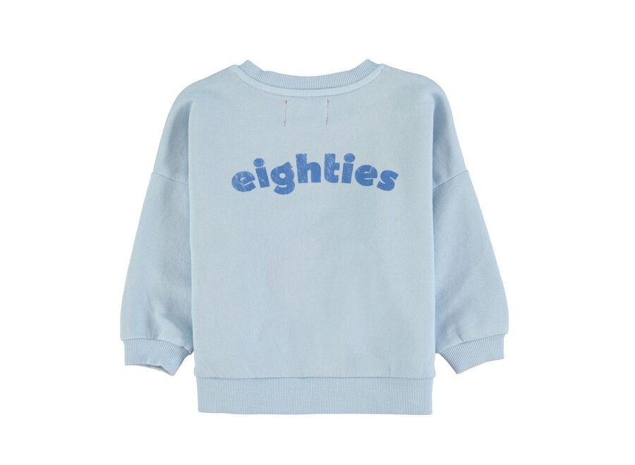 Piupiuchick | Sweatshirt Light Blue Multicolor Wave Print