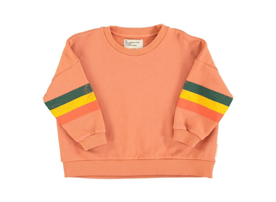 Piupiuchick | Sweatshirt Peach Multicolor Stripes