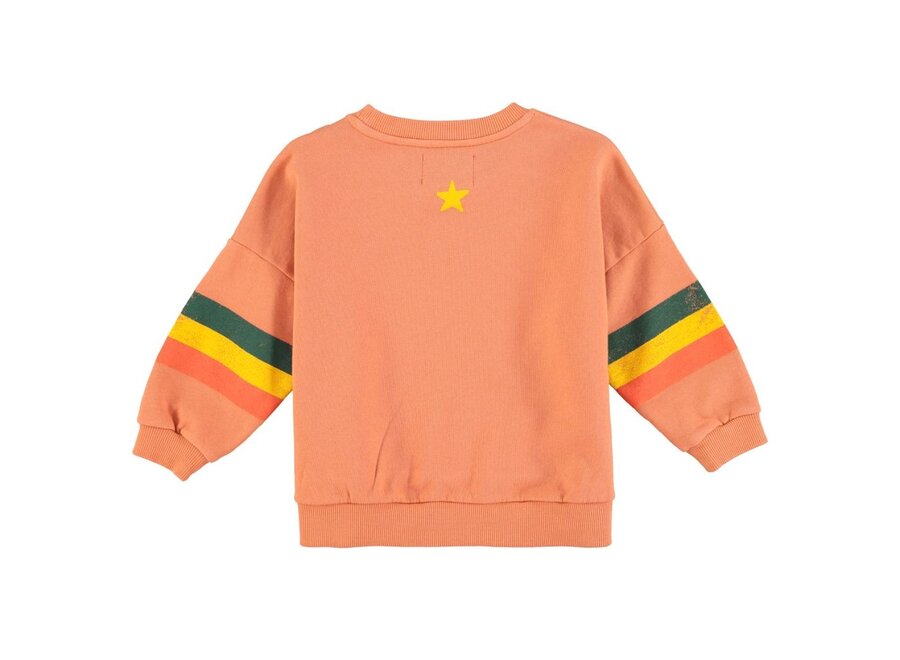 Piupiuchick | Sweatshirt Peach Multicolor Stripes