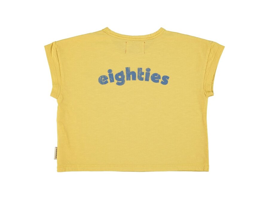 Piupiuchick | T-Shirt Yellow Multicolor Wave Print