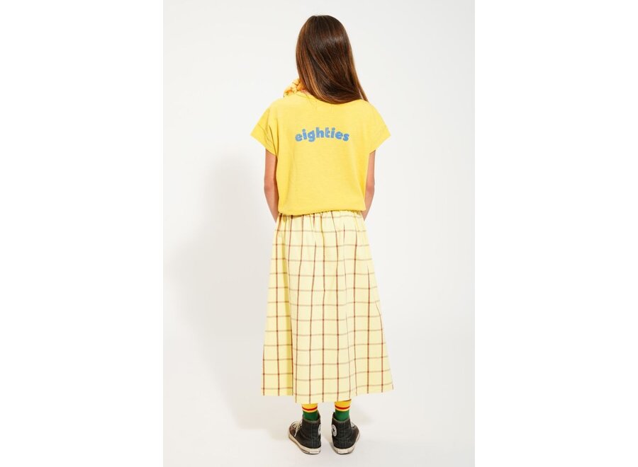 Piupiuchick | T-Shirt Yellow Multicolor Wave Print
