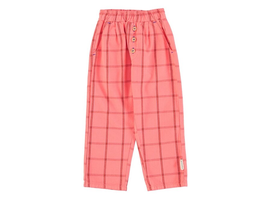 Piupiuchick | Unisex Trousers Pink Checkered