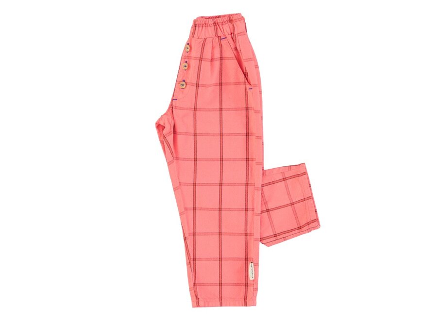 Piupiuchick | Unisex Trousers Pink Checkered