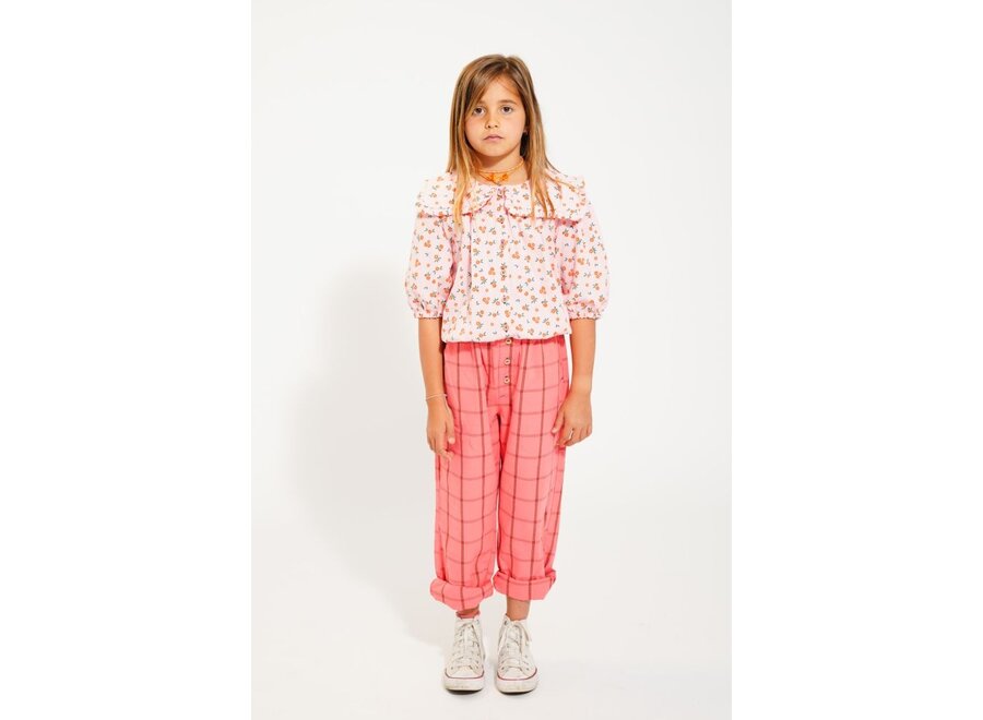Piupiuchick | Unisex Trousers Pink Checkered
