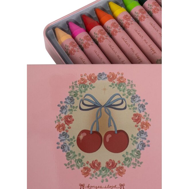 Konges Sløjd | Crayons Bees Wax 10 Pcs Cherry Bow