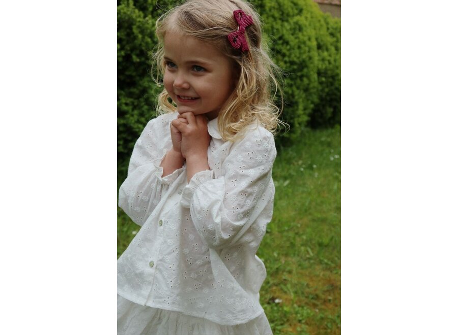 Konges Sløjd | 2 Pack Pearly Bow Hair Clips Sangria