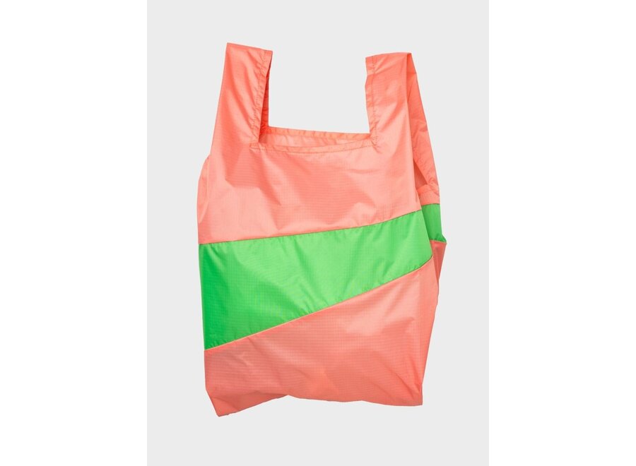 Susan Bijl | The New Shopping Bag Coral & Greenscreen Large