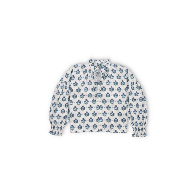 The New Society | Eleni Blouse Hyacinth Print
