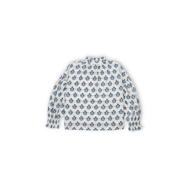 The New Society | Eleni Blouse Hyacinth Print