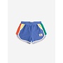 Bobo Choses | Smiling color block terry cloth shorts Blue