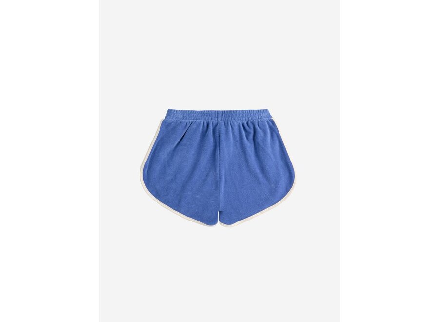 Bobo Choses | Smiling color block terry cloth shorts Blue