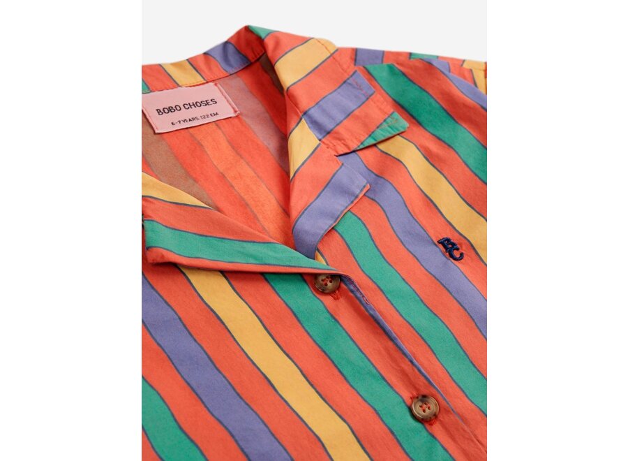 Bobo Choses | Multicolor Stripes shirt Red