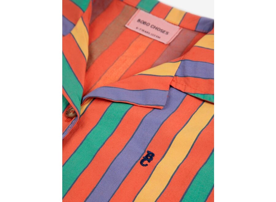 Bobo Choses | Multicolor Stripes shirt Red