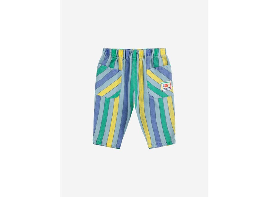 Bobo Choses | Multicolor Stripes denim pants Light Blue