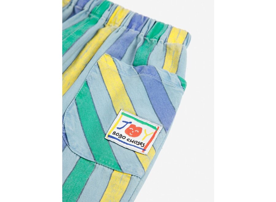 Bobo Choses | Multicolor Stripes denim pants Light Blue