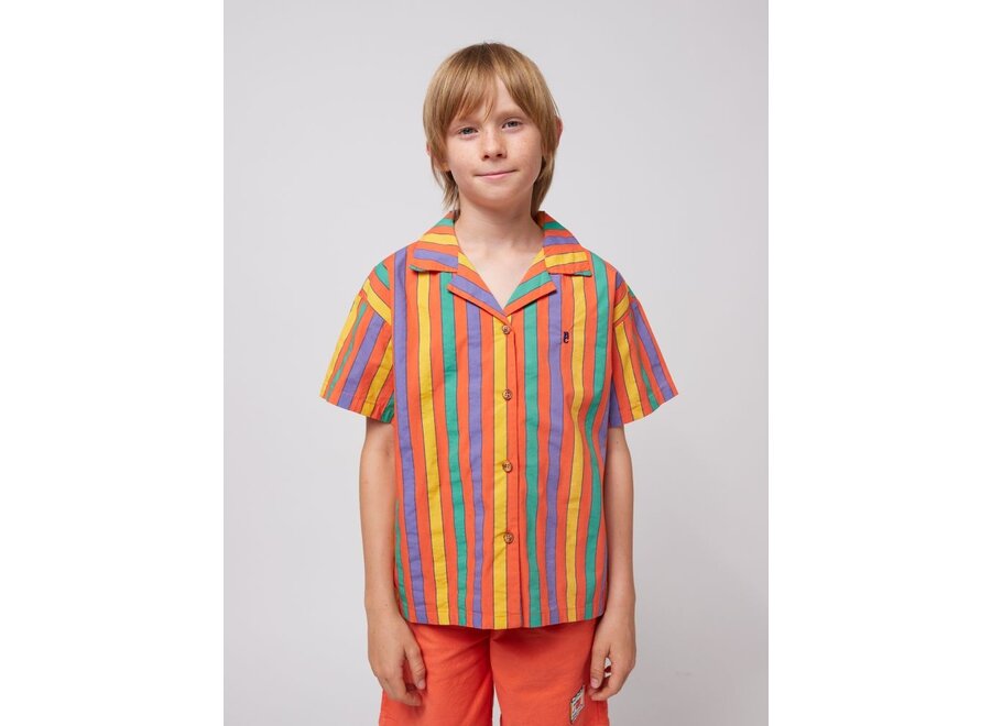 Bobo Choses | Multicolor Stripes shirt Red