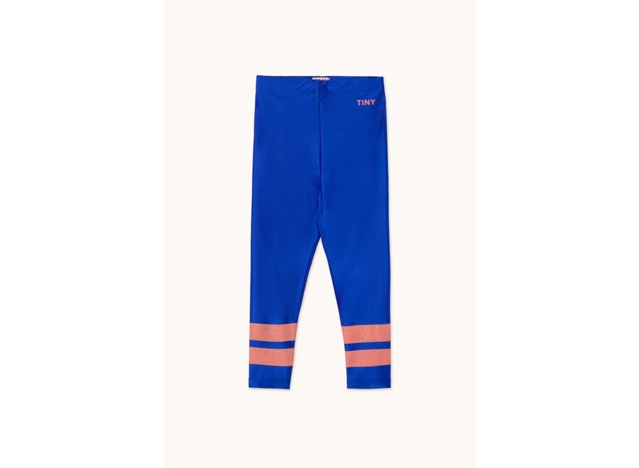 Tinycottons | Stripes Shiny Leggings Ultramarine