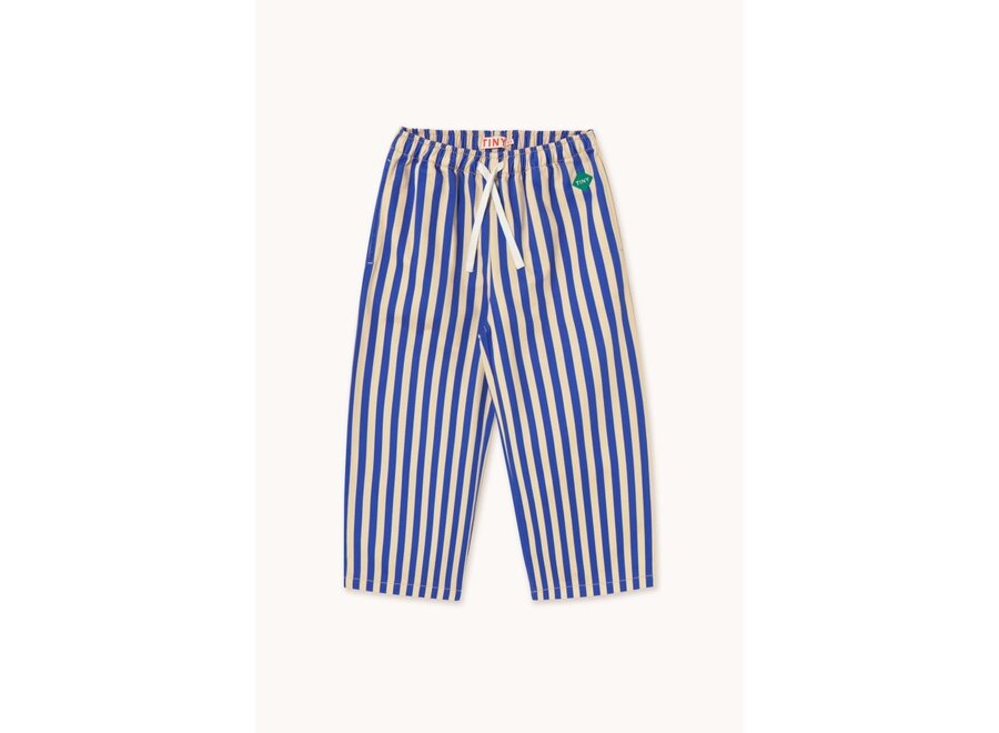 Tinycottons | Stripes Woven Pant Vanilla/Ultramarine
