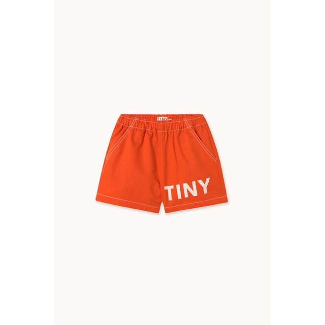 Solid Logo Short Summer Red