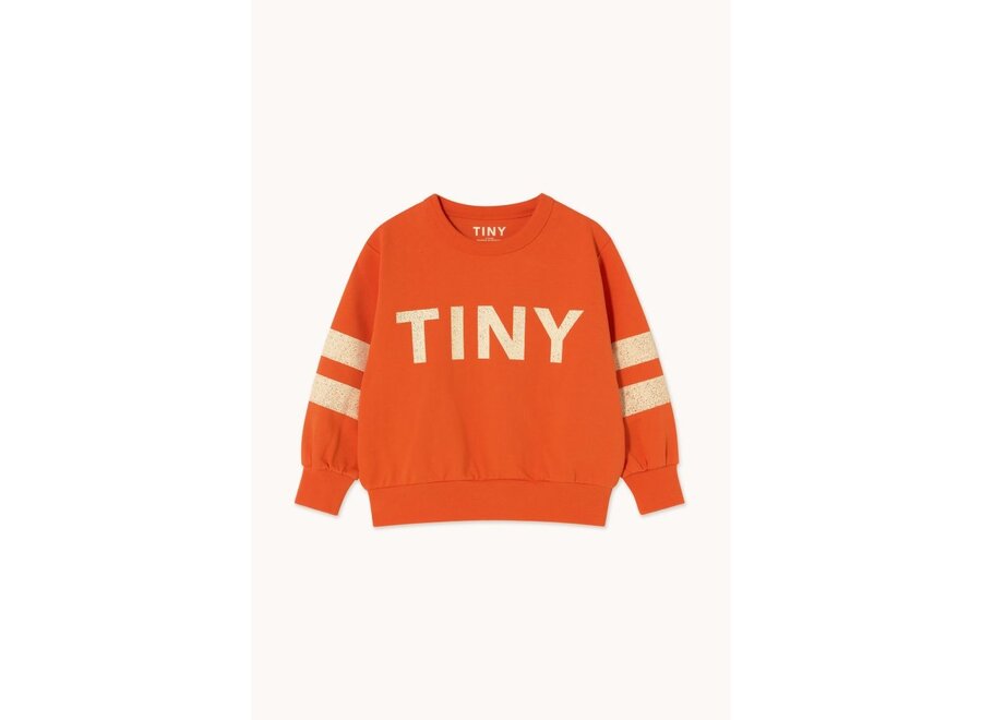 Tinycottons | Stripes Logo Sweatshirt Summer Red