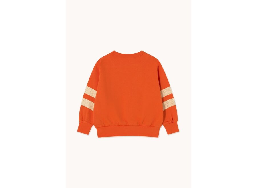 Tinycottons | Stripes Logo Sweatshirt Summer Red