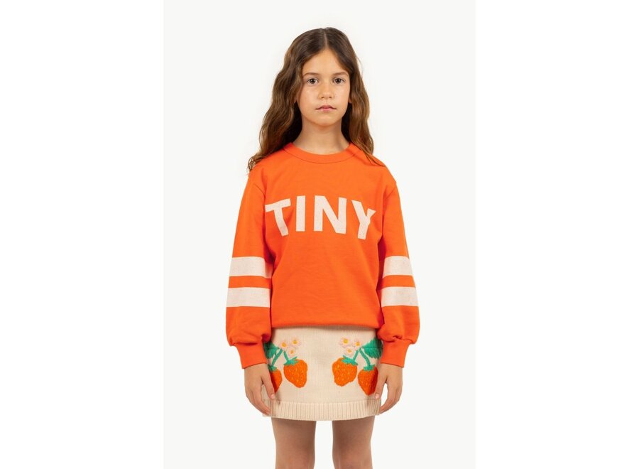 Tinycottons | Stripes Logo Sweatshirt Summer Red