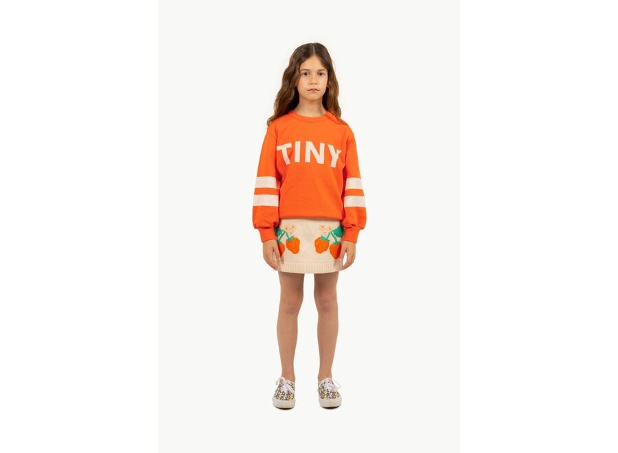 Tinycottons | Stripes Logo Sweatshirt Summer Red