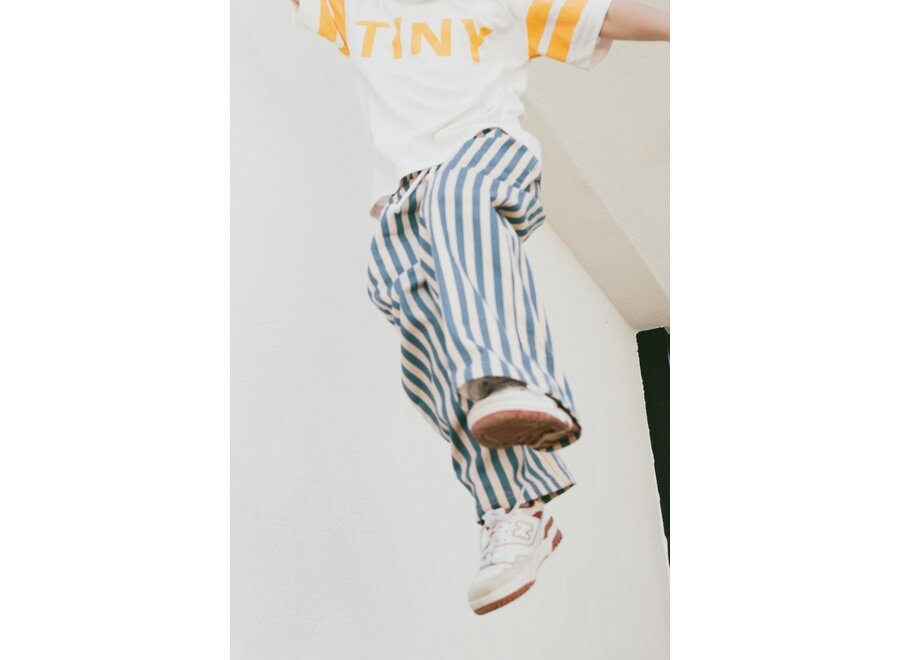 Tinycottons | Stripes Woven Pant Vanilla/Ultramarine