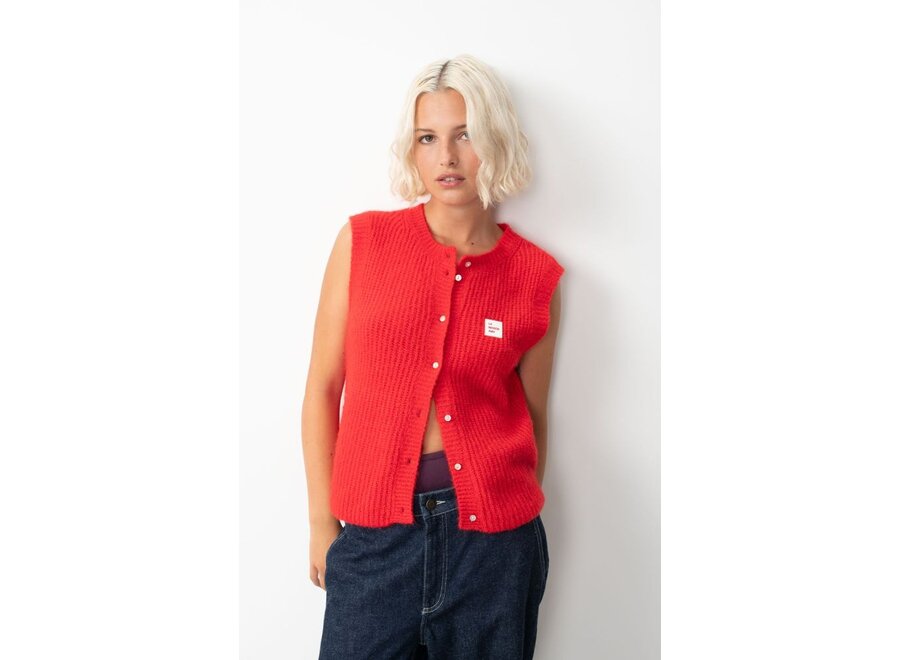 American Vintage | East Gilet Red Pepper Melange