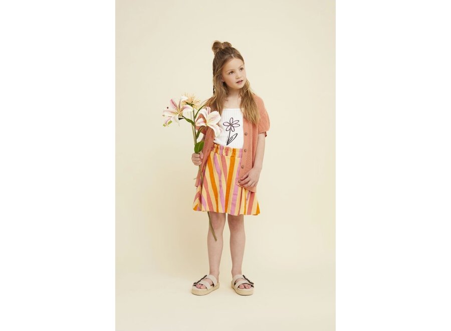 Sproet & Sprout | Paperbag Skirt Stripes Nectarine
