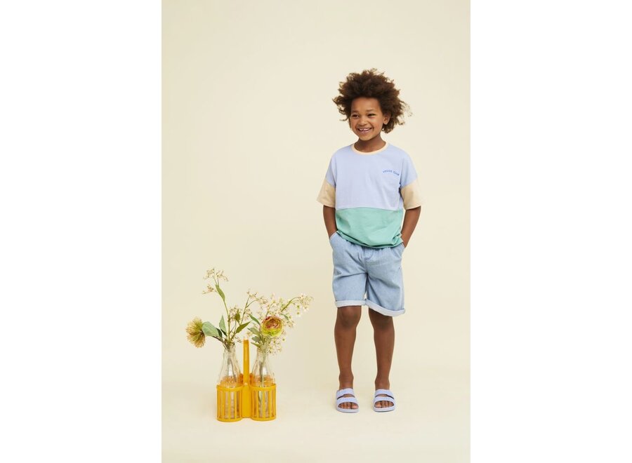Sproet & Sprout | T-Shirt Colourblock Misty Blue