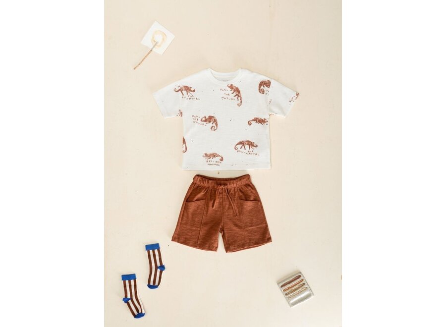 Play Up | PA03/3AQ11057 Printed Rib T-Shirt Grés