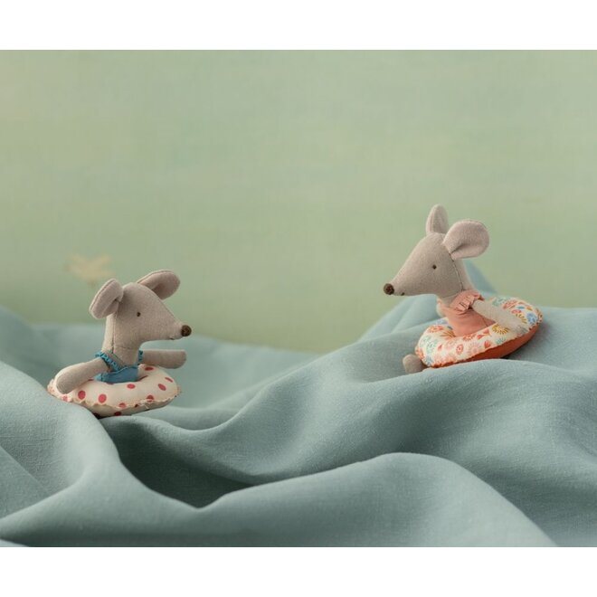 Maileg | Beach Mouse With Float Little Sister Red Dot