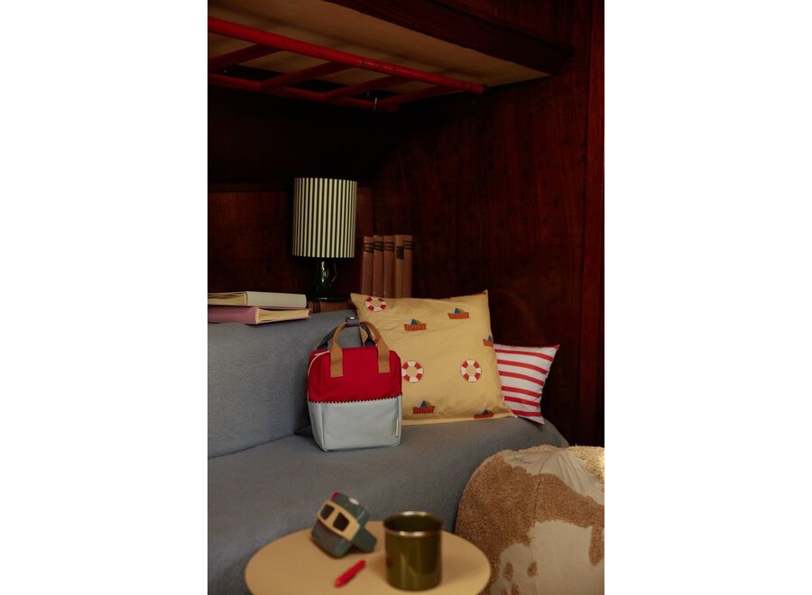 Sticky Lemon | Backpack Small Wonders Colourblocking Red Hat + Zissou Blue