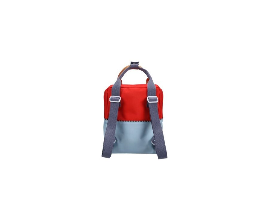 Sticky Lemon | Backpack Small Wonders Colourblocking Red Hat + Zissou Blue
