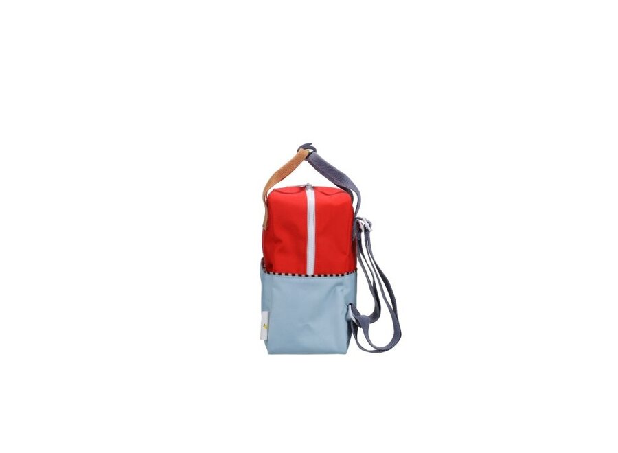Sticky Lemon | Backpack Small Wonders Colourblocking Red Hat + Zissou Blue