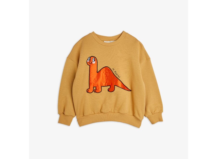 Mini Rodini | Dino Application Red Sweatshirt Beige