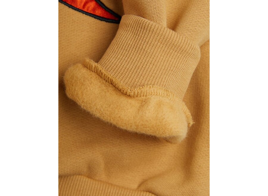 Mini Rodini | Dino Application Red Sweatshirt Beige