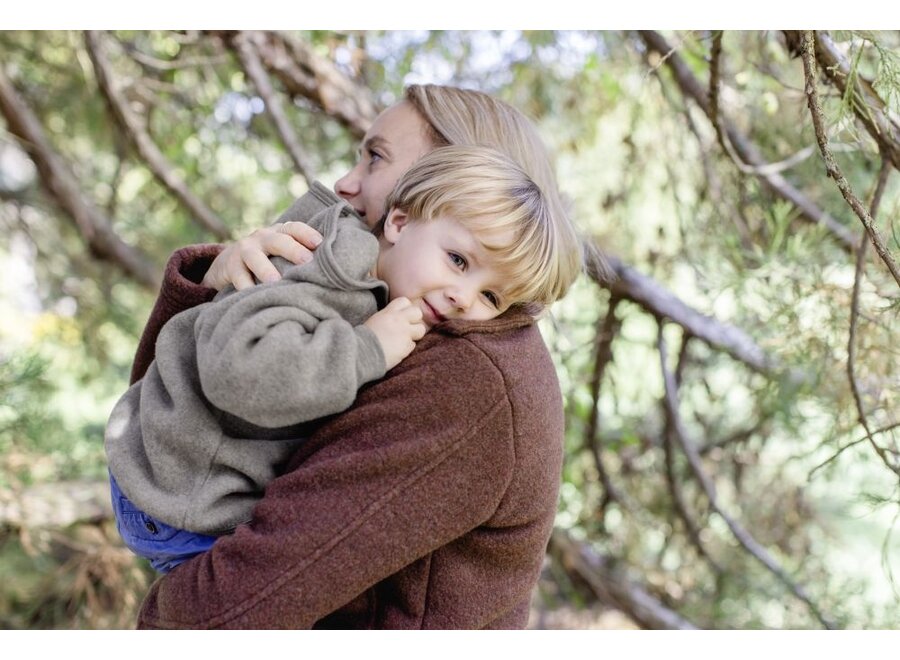 Engel | Hooded jacket walnut mélange