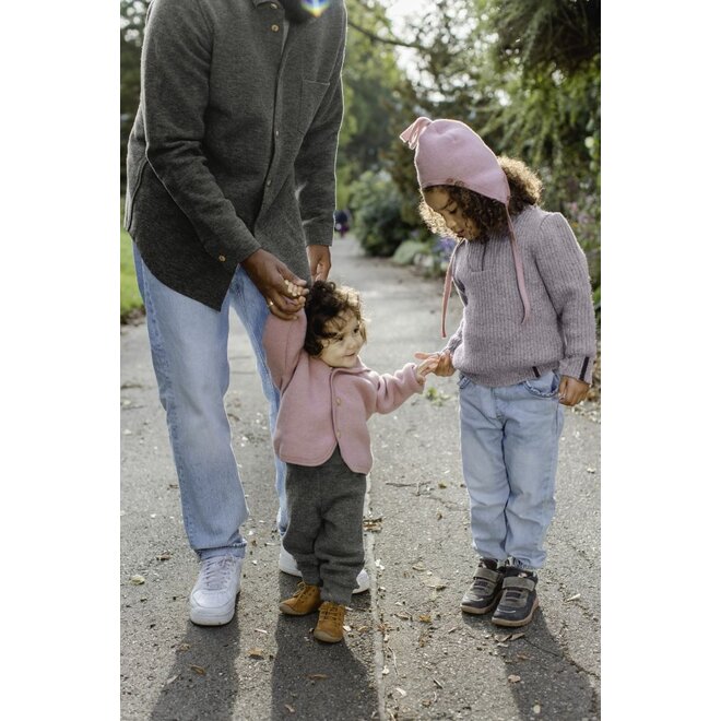 Engel | Hooded jacket rosewood mélange