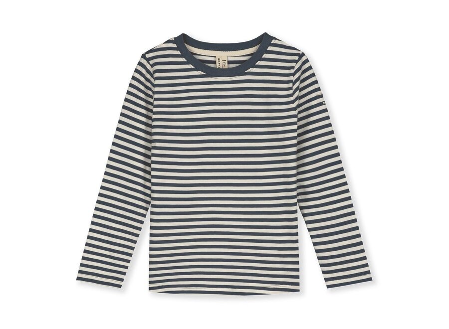 Gray Label | Longsleeve Tee GOTS New Fit Blue Grey Cream