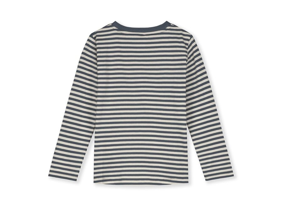 Gray Label | Longsleeve Tee GOTS New Fit Blue Grey Cream