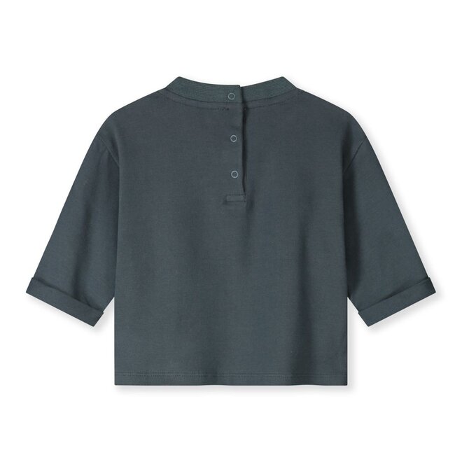 Gray Label | Baby Longsleeve Pocket Tee GOTS Blue Grey