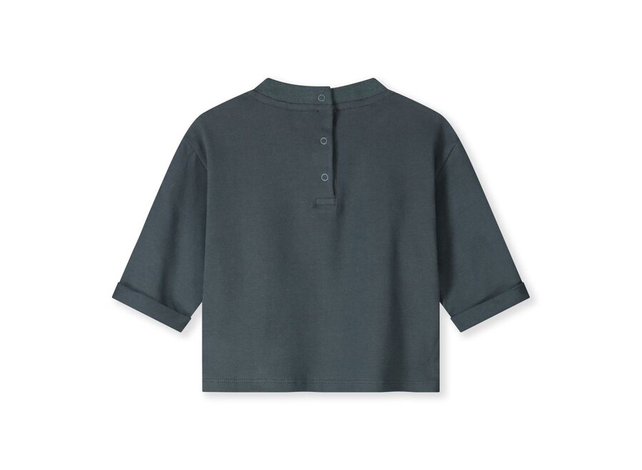Gray Label | Baby Longsleeve Pocket Tee GOTS Blue Grey