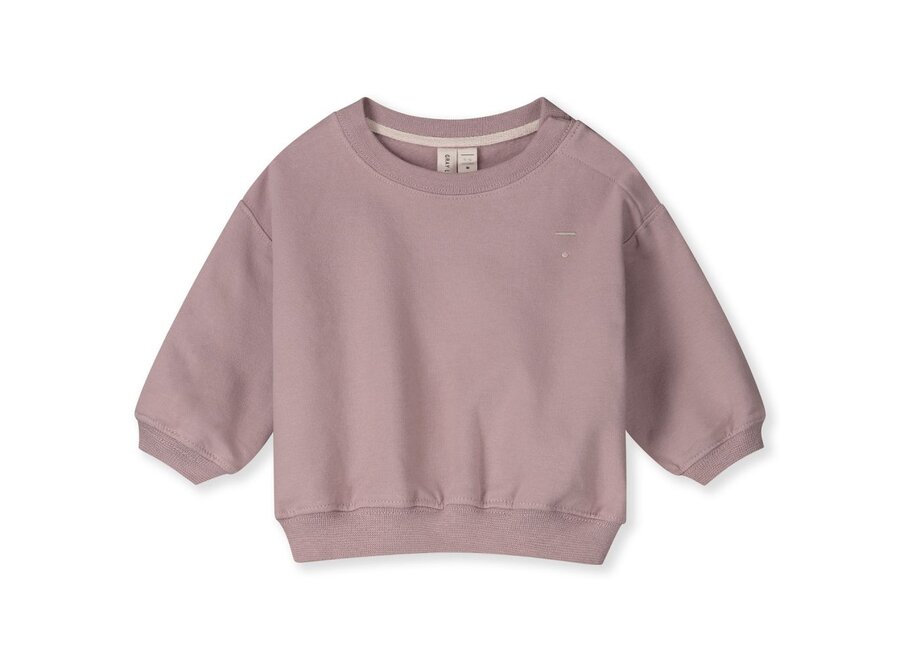 Baby Dropped Shoulder Sweater GOTS Berry