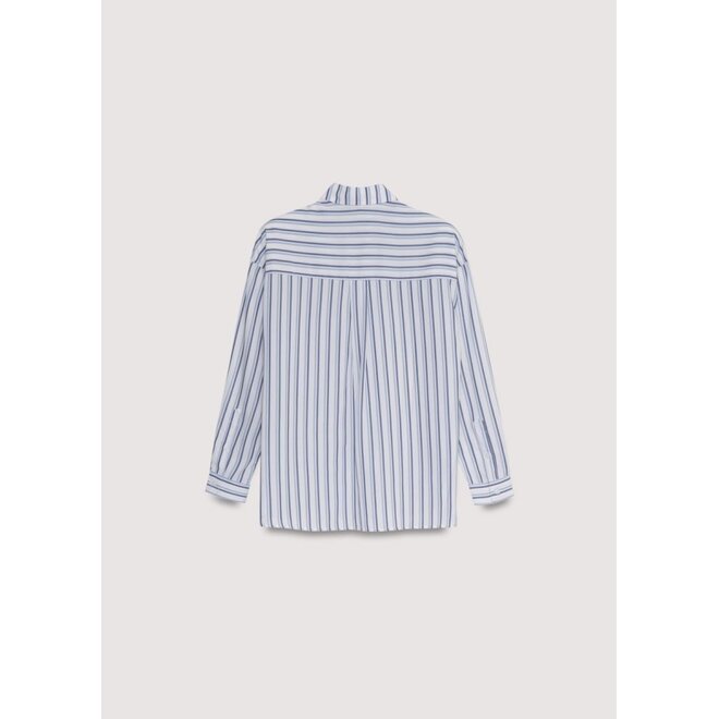 The New Society | Estela Teen Shirt Infinite Navy Stripes