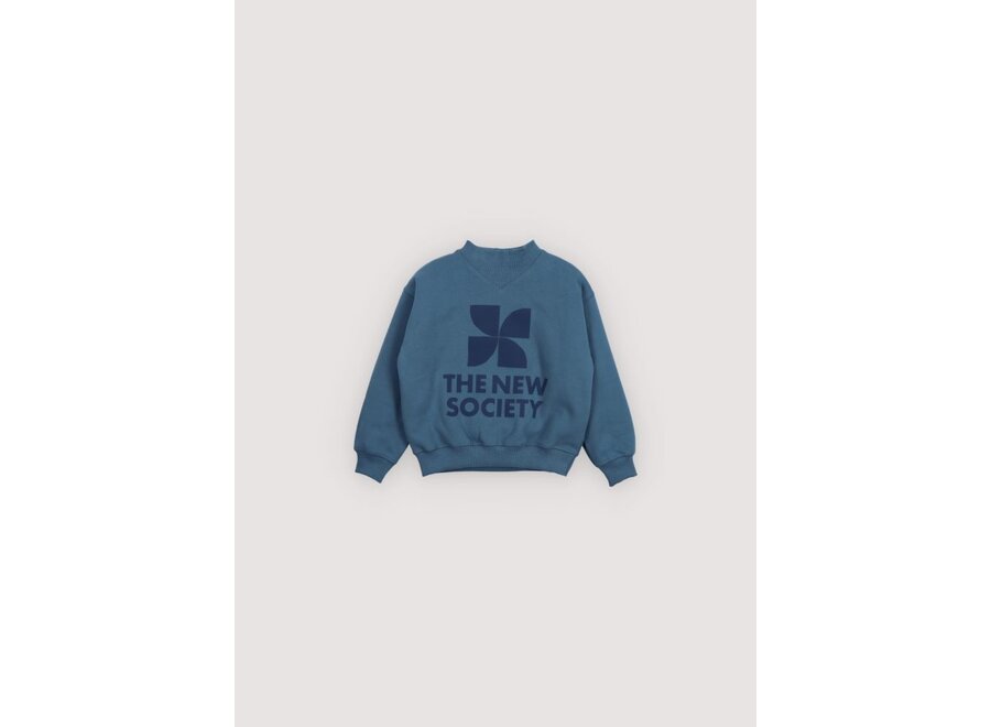 TNS Logo Rib Collar Sweatshirt Void Blue
